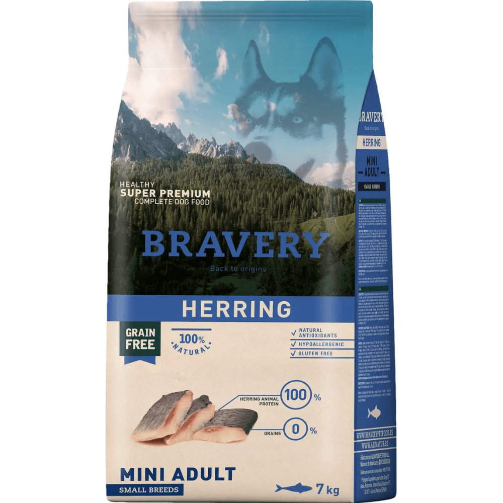 Bravery Tahılsız Ringa Balıklı Küçük Irk Yetişkin Köpek Maması 7 Kg