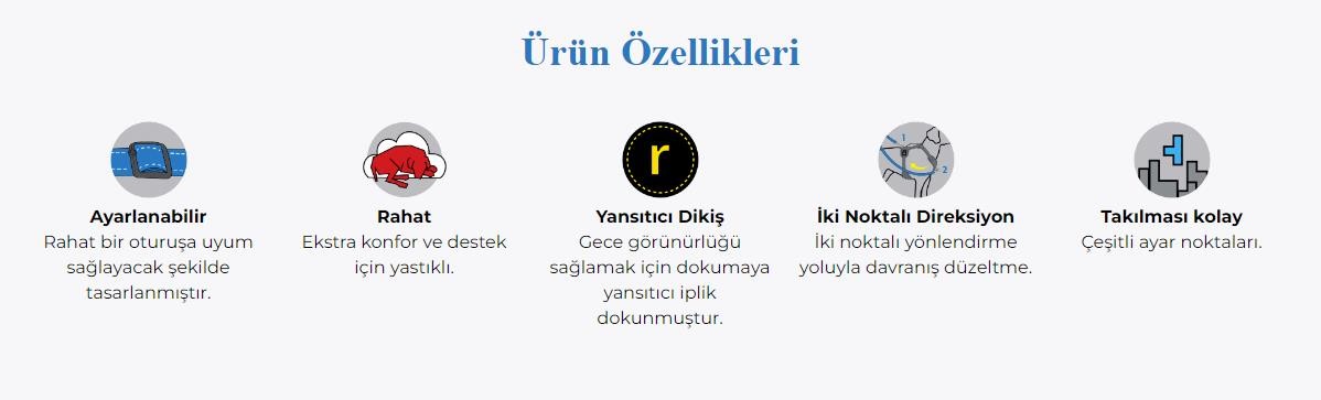 Rogz Utility Tuig M Blauw Göğüs Tasması