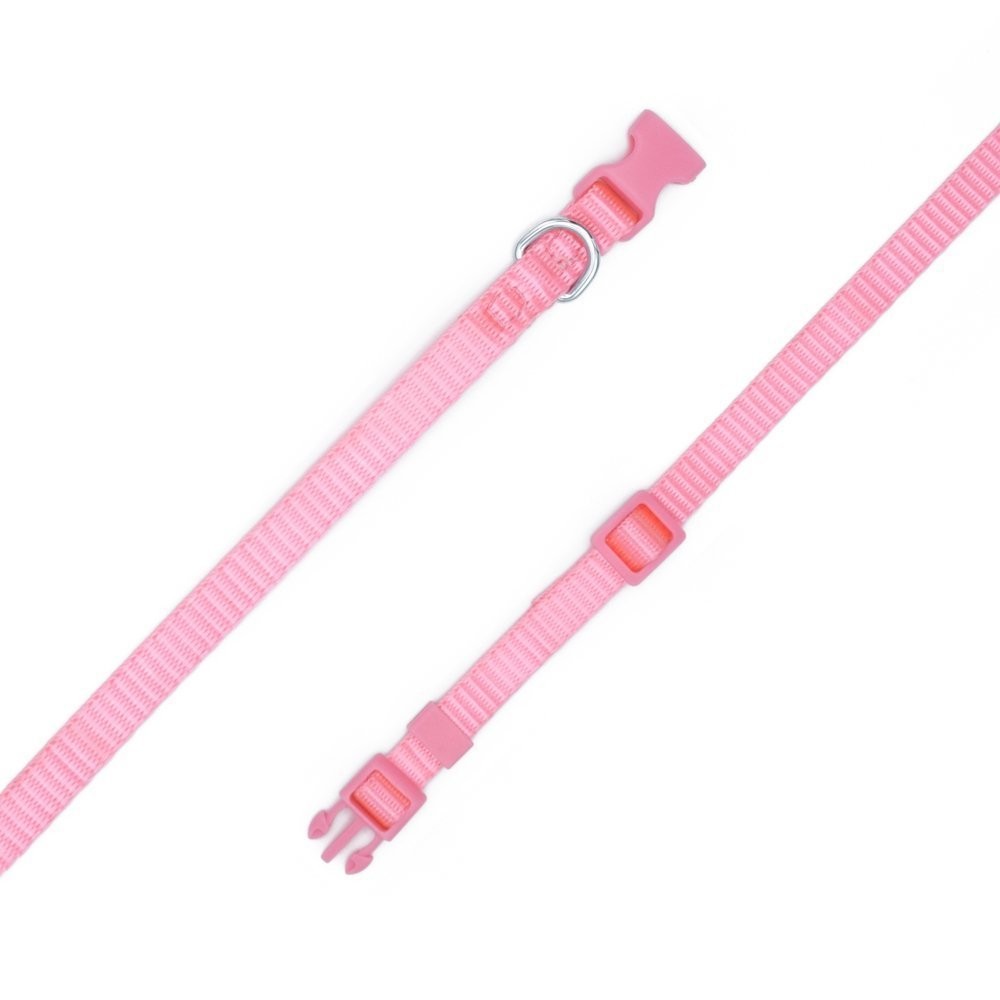 Doggie Ayarlanabilir Özellikli Dokumadan El Yapımı Köpek Boyun Tasması 1.5x25-40 Cm Pembe