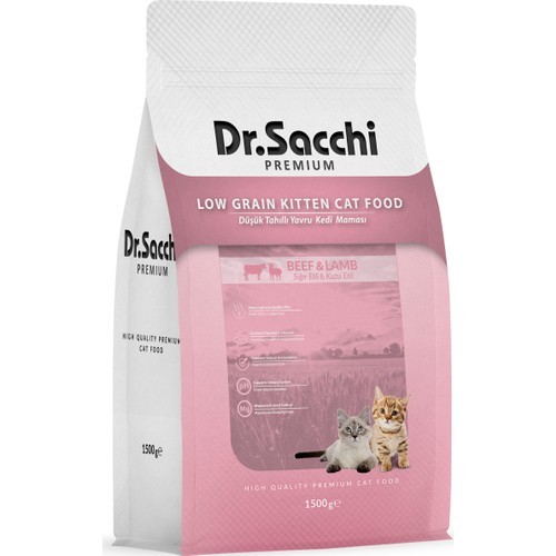 Dr. Sacchi Düşük Tahıllı Yavru Kedi Maması 1.5 Kg