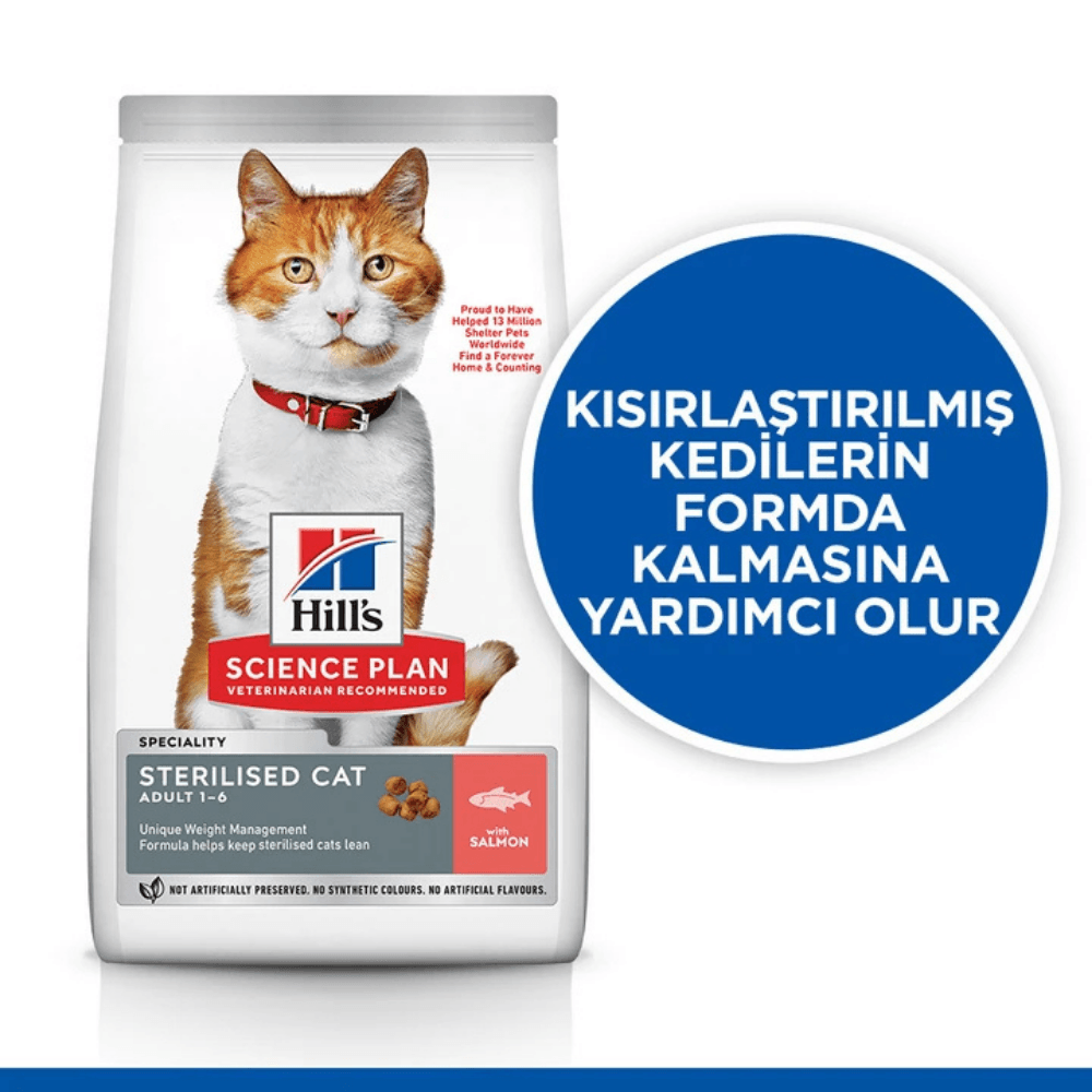 Hill's Science Plan Somonlu Kısırlaştırılmış Yetişkin Kedi Maması 1,5 Kg