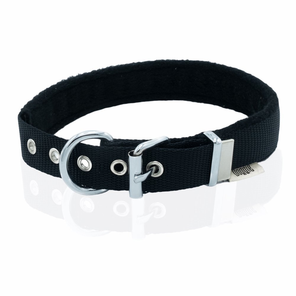 Doggie Polar Dokumadan El Yapımı Köpek Boyun Tasması 2.5x42-50 Cm Siyah