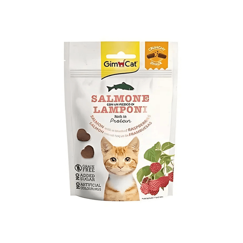 Gimcat Crunchy Snacks Salmon & Raspberry Tahılsız Kedi Ödülü 50 gr