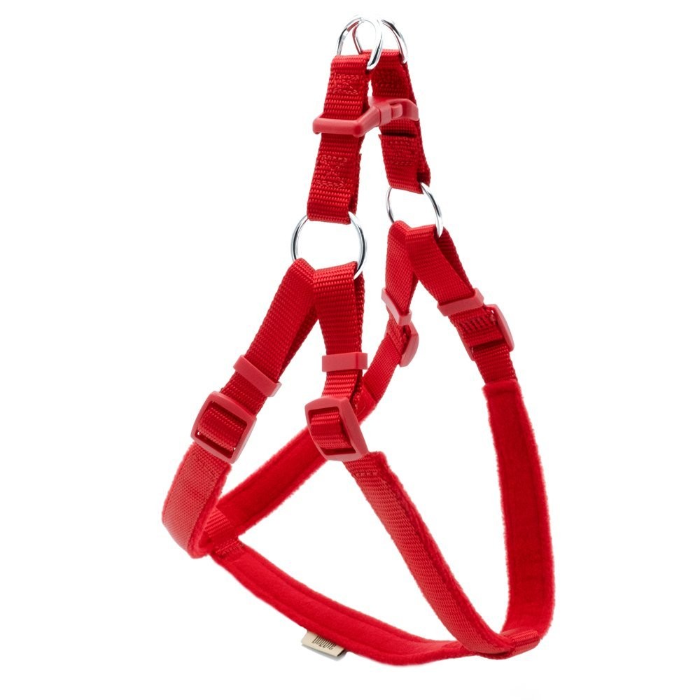 Doggie Polar Dokumadan El Yapımı Ronin Model Köpek Göğüs Tasması L-2x55-65 Cm Kırmızı