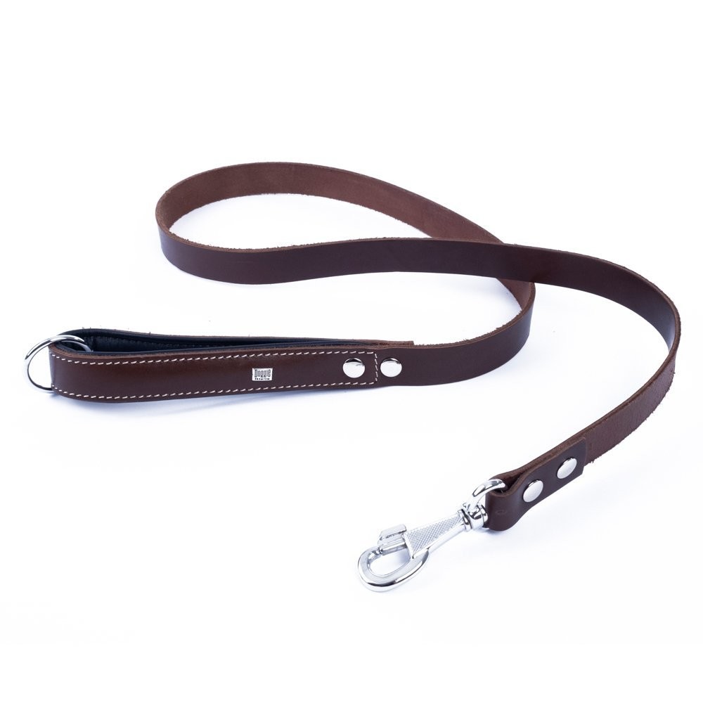 Doggie Firstclass Gerçek Deriden El Yapımı Köpek Gezdirme Kayışı 2.5x120 Cm Kahverengi