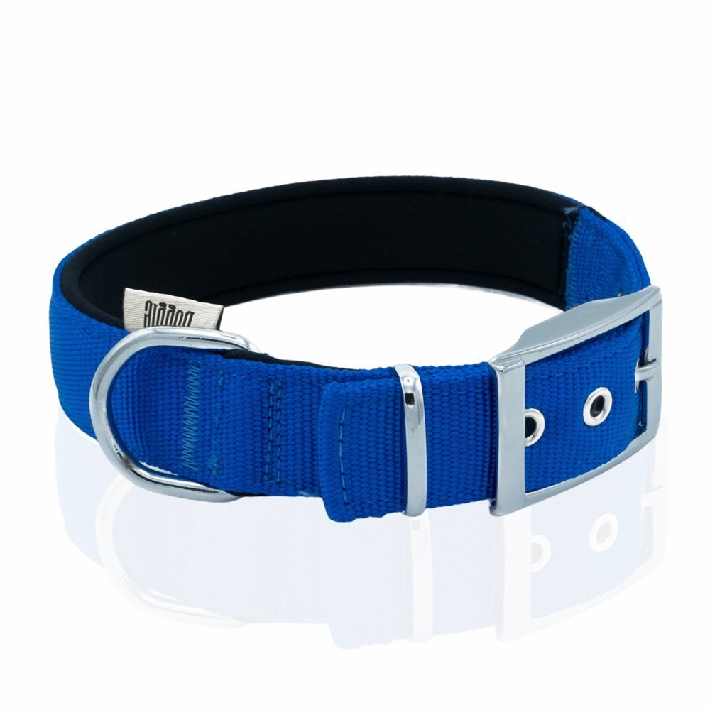 Doggie Elit Dokumadan El Yapımı Köpek Boyun Tasması 3x42-50 Cm Royal Mavi