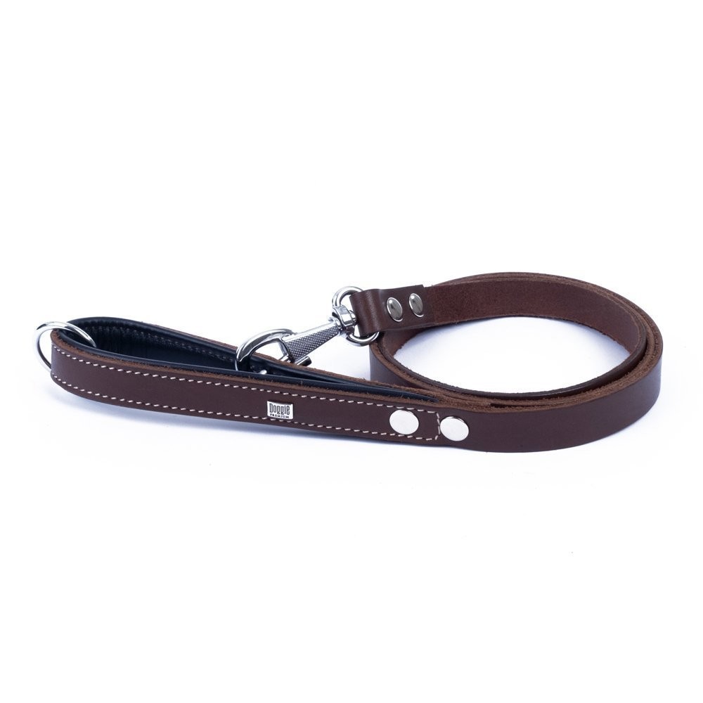 Doggie Firstclass Gerçek Deriden El Yapımı Köpek Gezdirme Kayışı 1.5x160 Cm Kahverengi