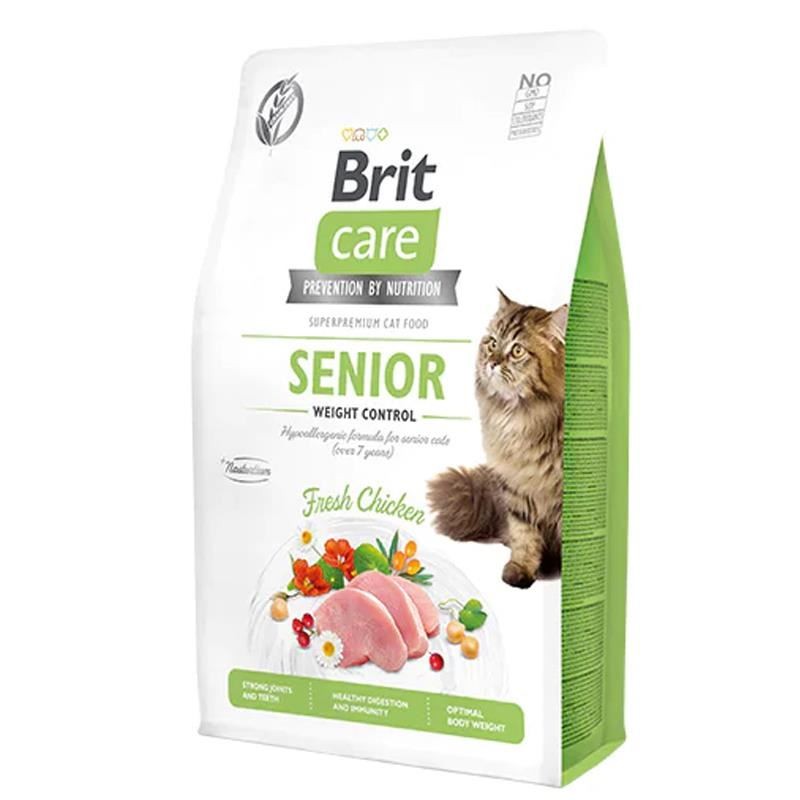 Brit Care Senior Tahılsız Kilo Dengeleyici Tavuk Etli Kedi Maması 2 Kg