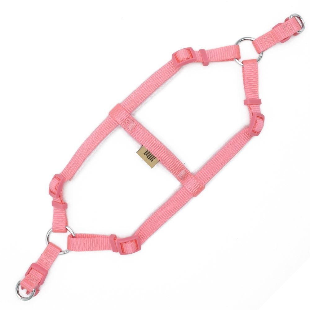 Doggie Polar Dokumadan El Yapımı Ronin Model Köpek Göğüs Tasması S-1.5x40-45 Cm Pembe