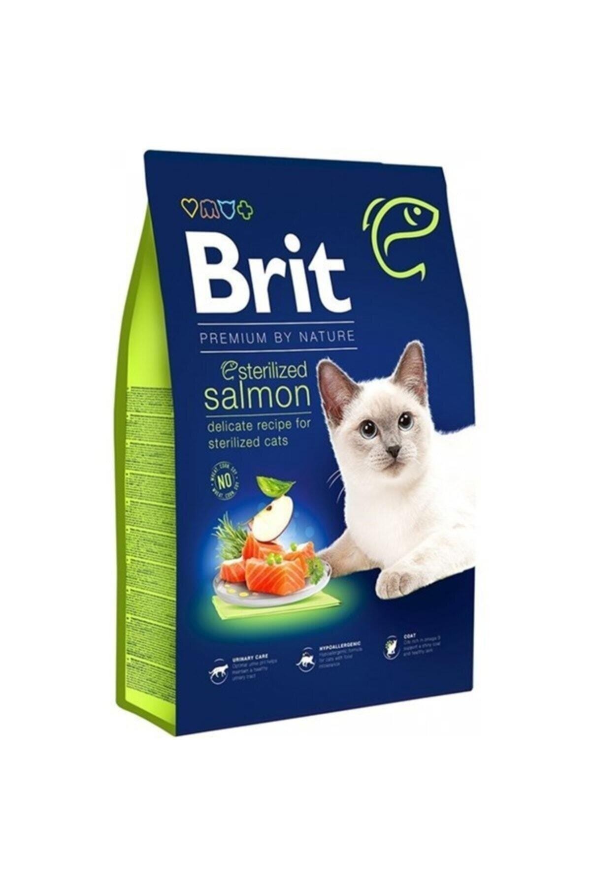 Brit Premium Kısırlaştırılmış Somonlu Yetişkin Kedi Maması 8 Kg