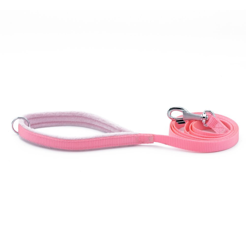 Doggie Polar Dokumadan El Yapımı Köpek Gezdirme Kayışı 1.5x160 Cm Pembe