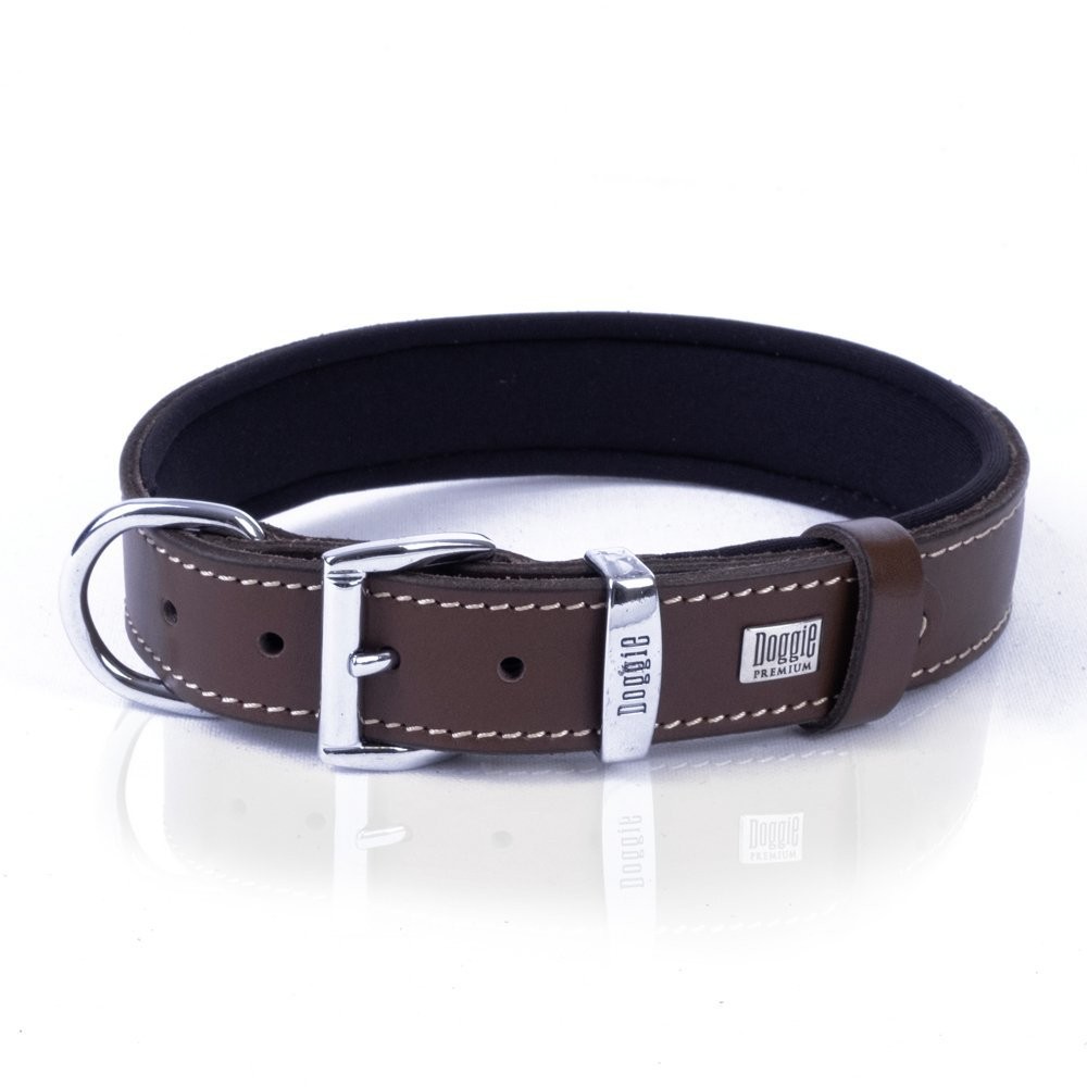 Doggie Deri Kemik Desenli Boyun Tasması M 3x42-50 Cm Kahverengi