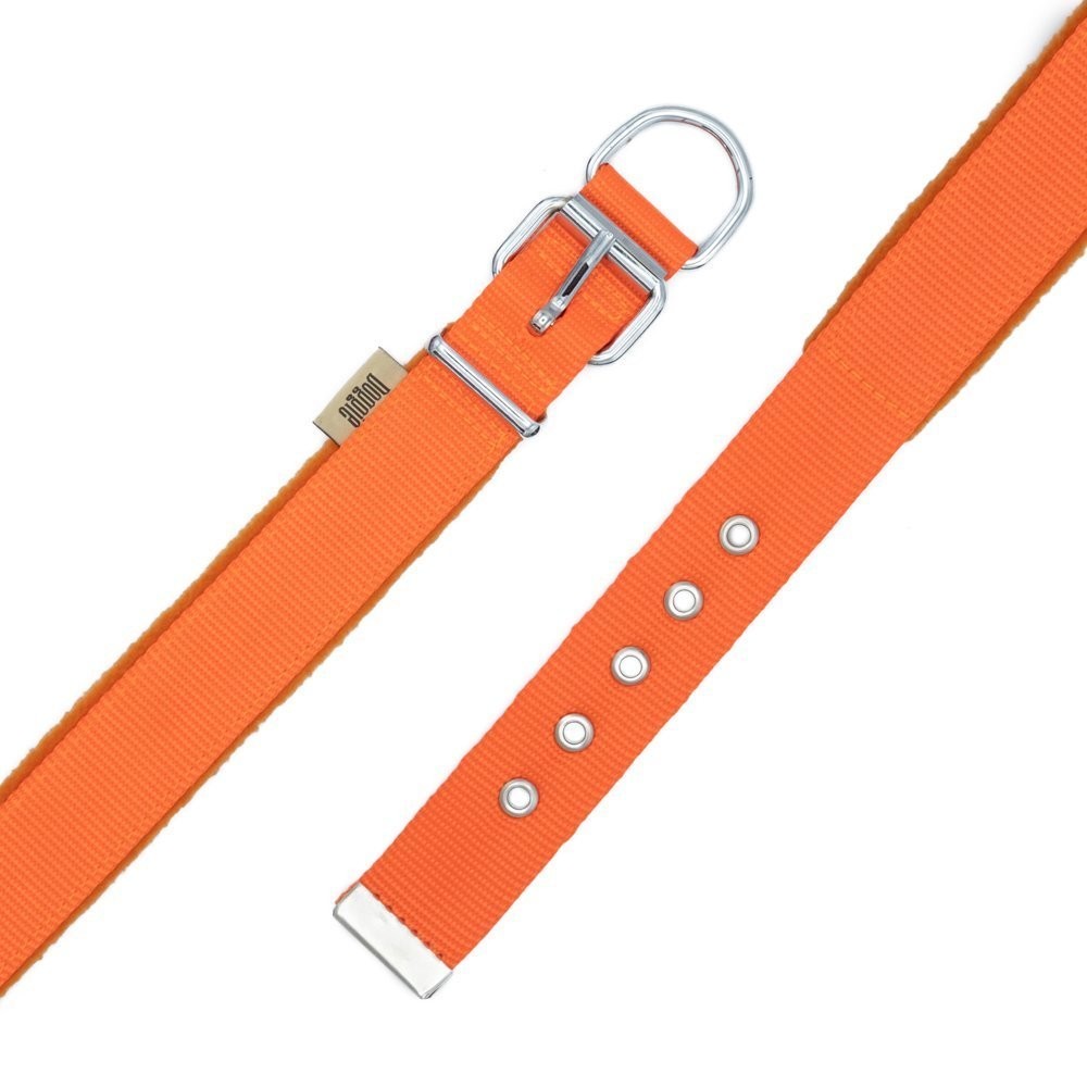 Doggie Polar Dokumadan El Yapımı Köpek Boyun Tasması 3x42-50 Cm Turuncu