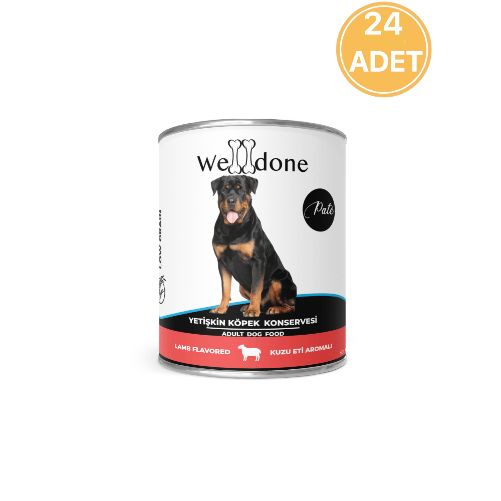 Welldone Kuzu Etli Yetişkin Köpek Konservesi 415 Gr (24 Adet)