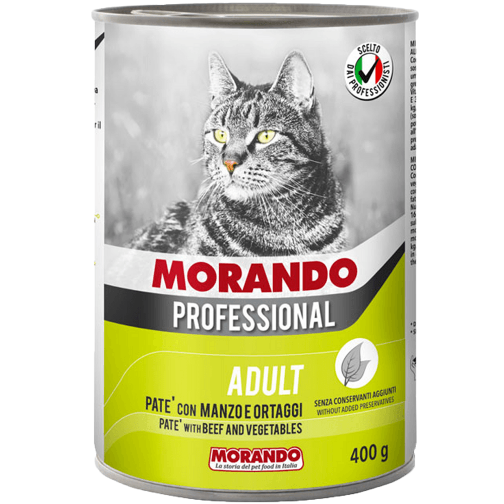 Morando Pate Biftek ve Sebzeli Yetişkin Kedi Konservesi 400 Gr