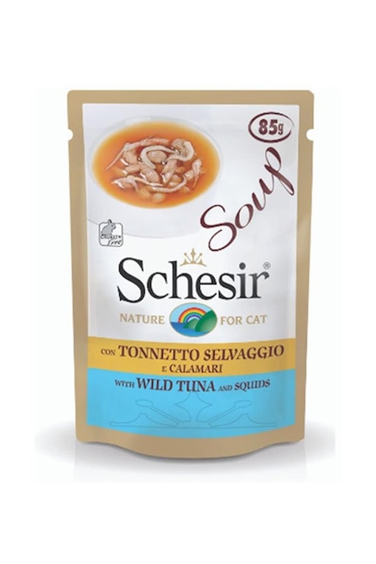 Schesir Ton Balıklı Kalamarlı Kedi Çorbası 85 Gr