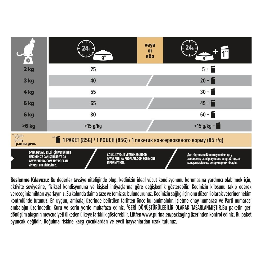 Pro Plan Kısırlaştırılmış Somonlu Yetişkin Kedi Maması 3 Kg