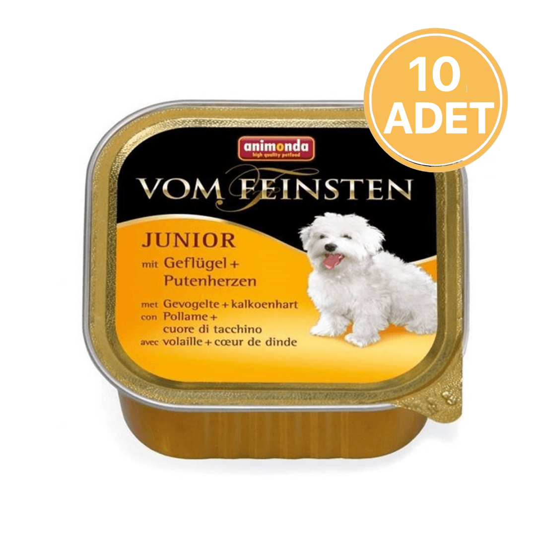 Animonda Kümes Hayvanlı Hindi Yürekli Yavru Konserve Köpek Maması 150 Gr (10 Adet)