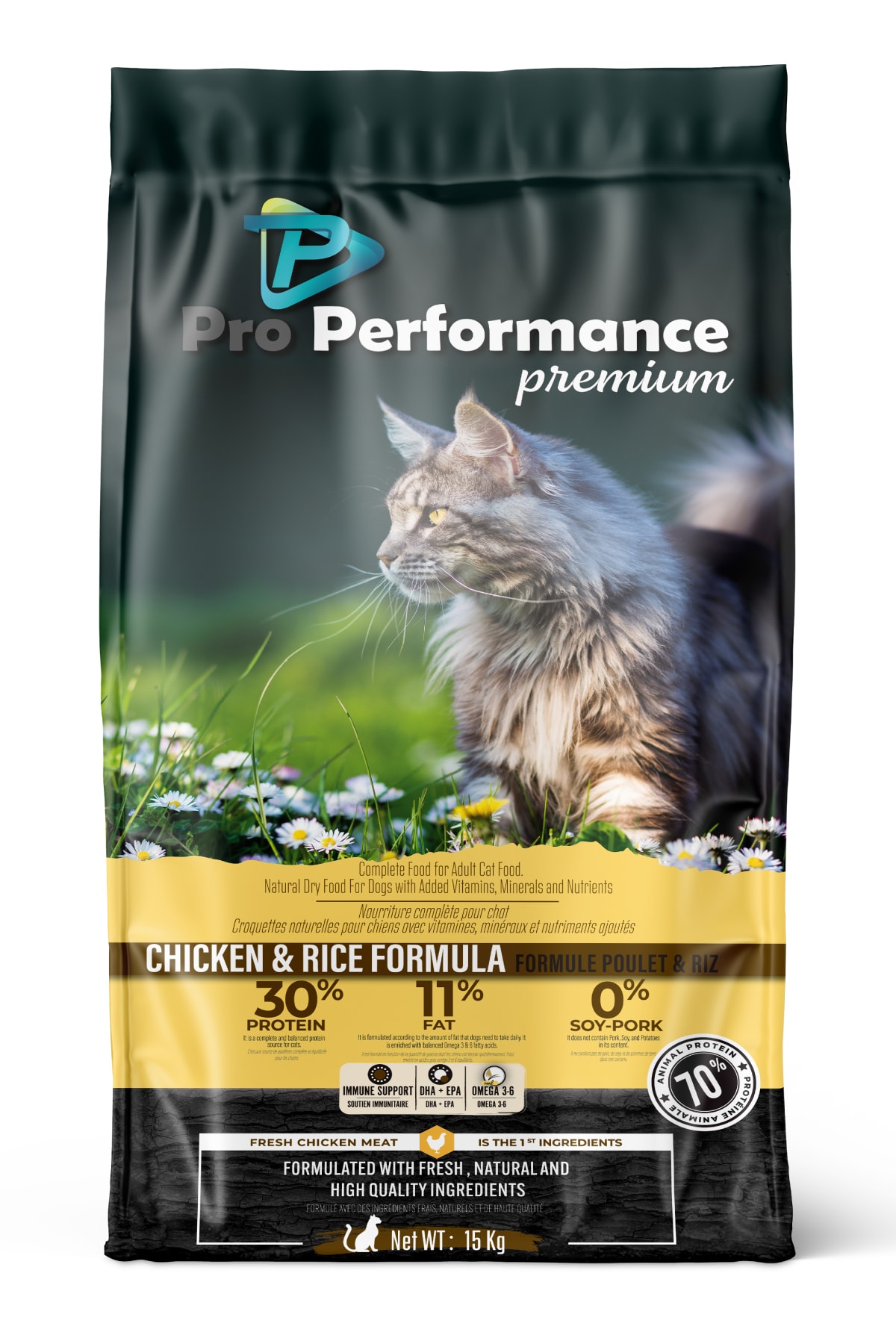 Pro Performance Premium Tavuk Etli ve Pirinçli Yetişkin Kedi Maması 15 Kg