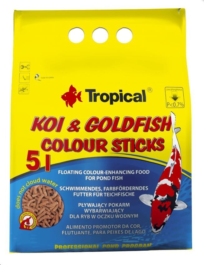 Tropical Koi & Goldfish Colour Sticks 21 Lt/1,6 Kg
