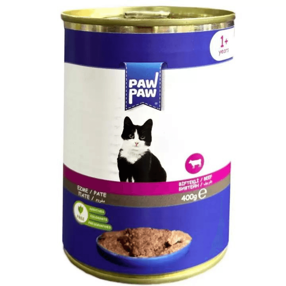 Paw Paw Pate Biftekli Yetişkin Kedi Konservesi 400 gr