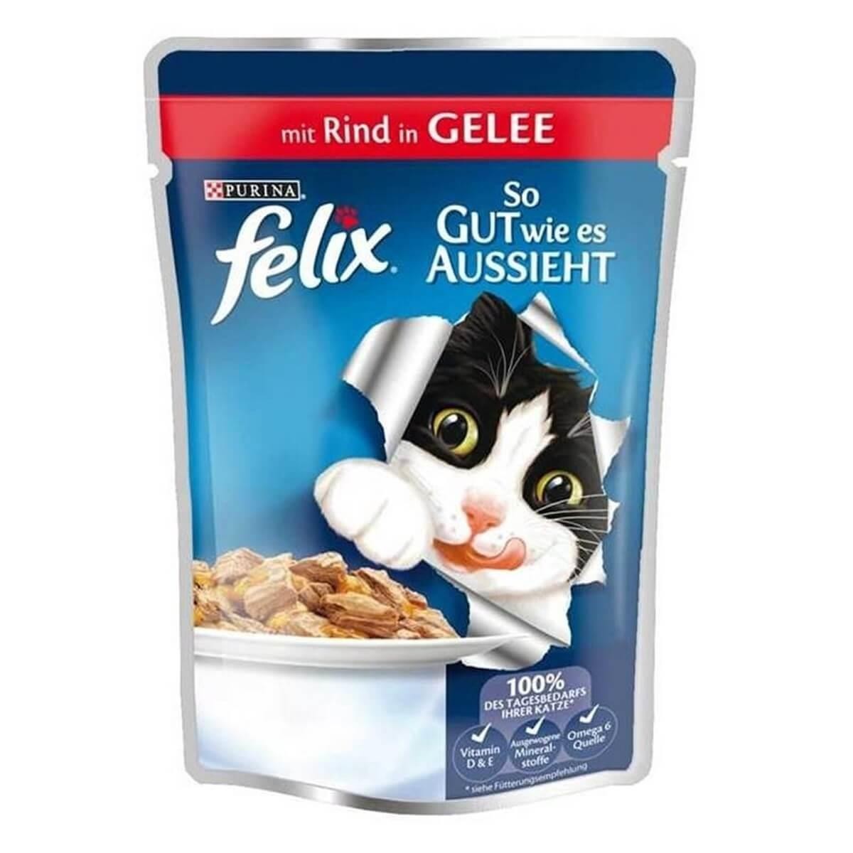 Felix Sığır Etli Kedi Konservesi 85 Gr