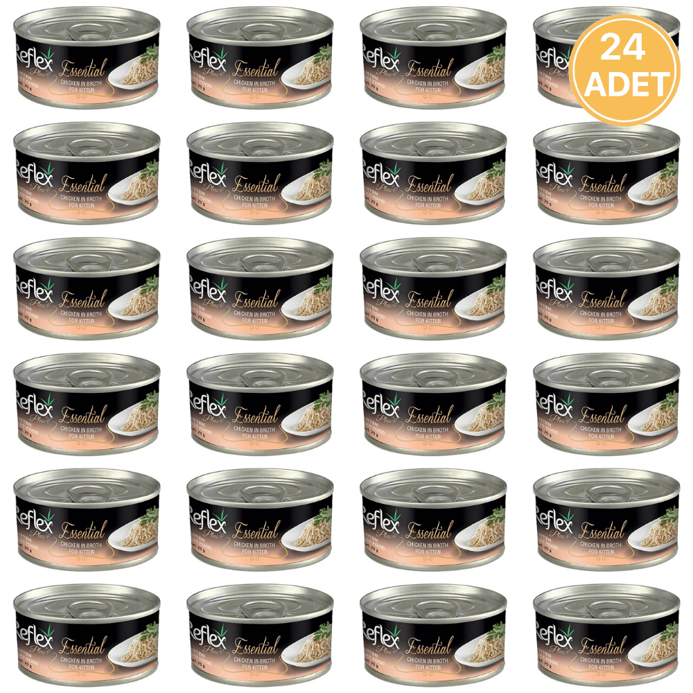 Reflex Plus Essential Tavuk Etli Yavru Kedi Konservesi 70 Gr (24 Adet)
