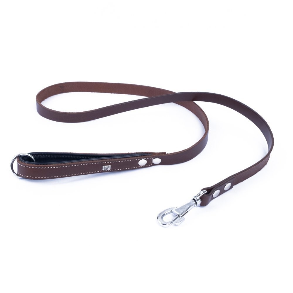 Doggie Firstclass Gerçek Deriden El Yapımı Köpek Gezdirme Kayışı 1.5x160 Cm Kahverengi