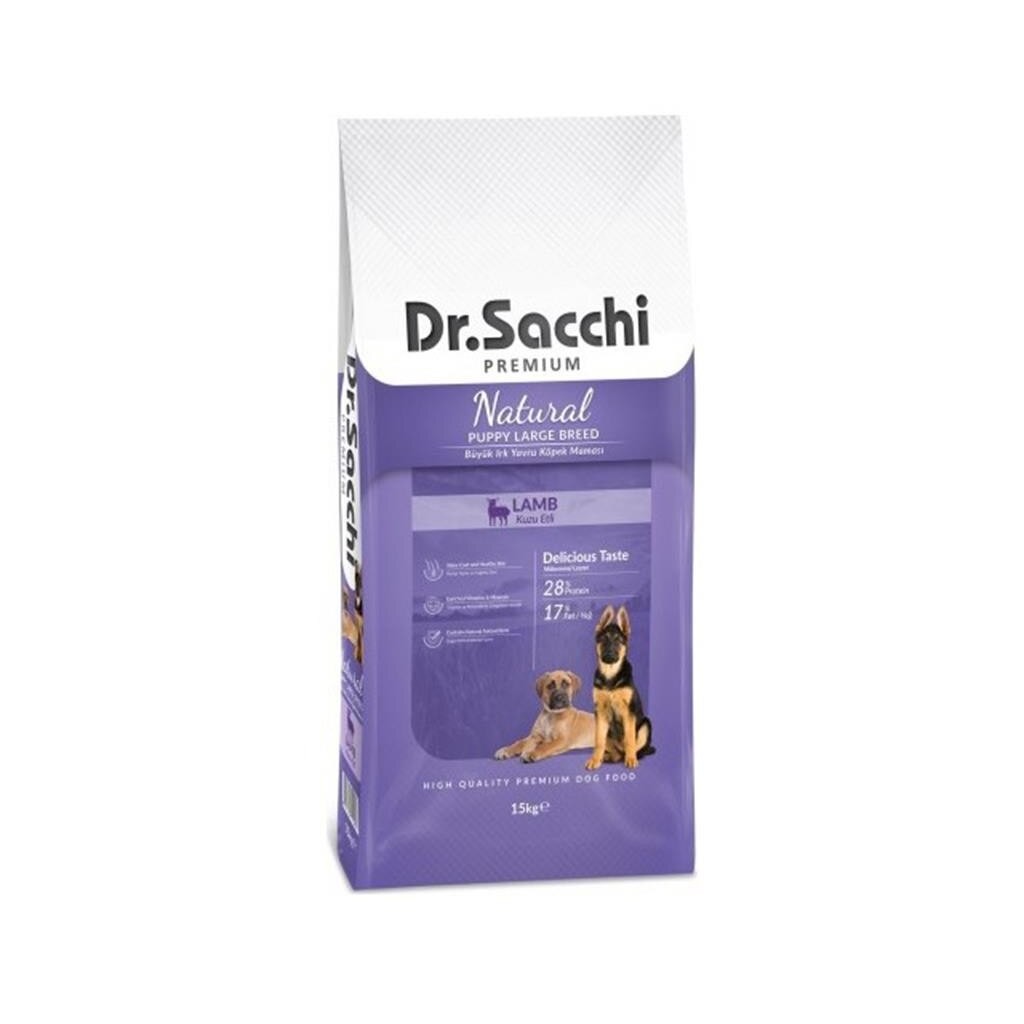 Dr. Sacchi Premium Kuzu Etli Büyük Irk Yavru Köpek Maması 15 Kg