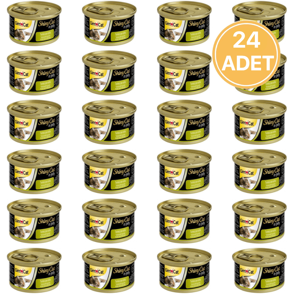 Gimcat Shiny Cat in Jelly Ton Balıklı ve Tavuklu Yetişkin Kedi Konservesi 70 Gr ( 24 ADET )