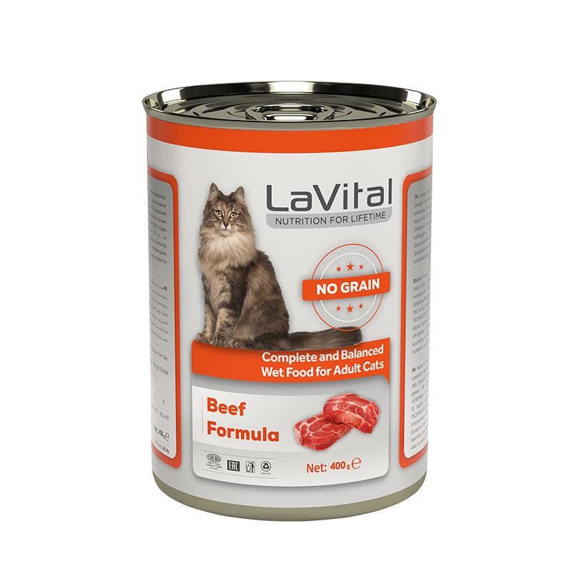 LaVital Sığırlı Yetişkin Kedi Konservesi 400 Gr