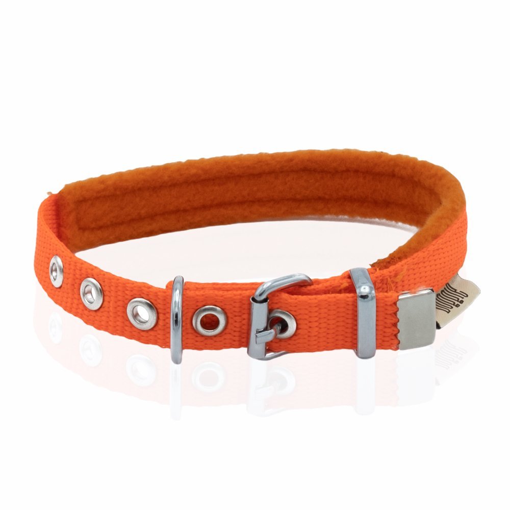Doggie Polar Dokumadan El Yapımı Köpek Boyun Tasması 1.5x20-25 Cm Turuncu