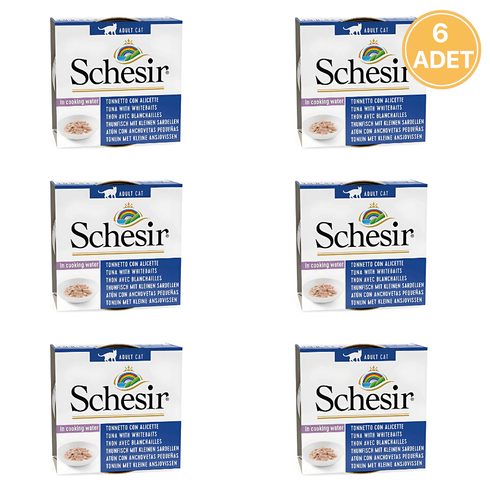 Schesir Ton Balıklı Ringa Balıklı Pirinçli Yetişkin Kedi Konservesi 85 Gr (6 Adet)