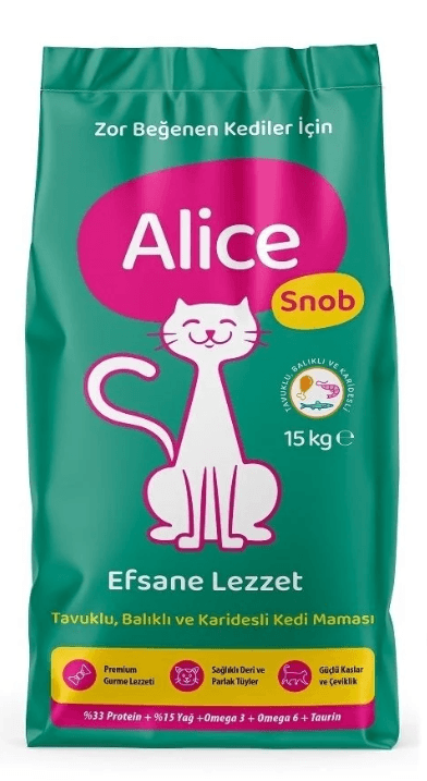 Alice Snob Seçici Zor Beğenen Kedi Maması 15 Kg