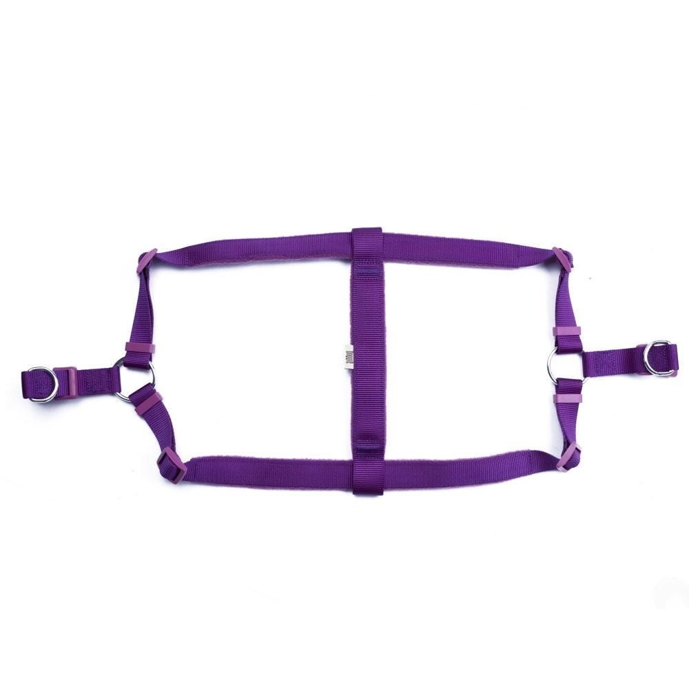 Doggie Polar Dokumadan El Yapımı Ronin Model Köpek Göğüs Tasması XXL-2.5X70-80 Cm Mor