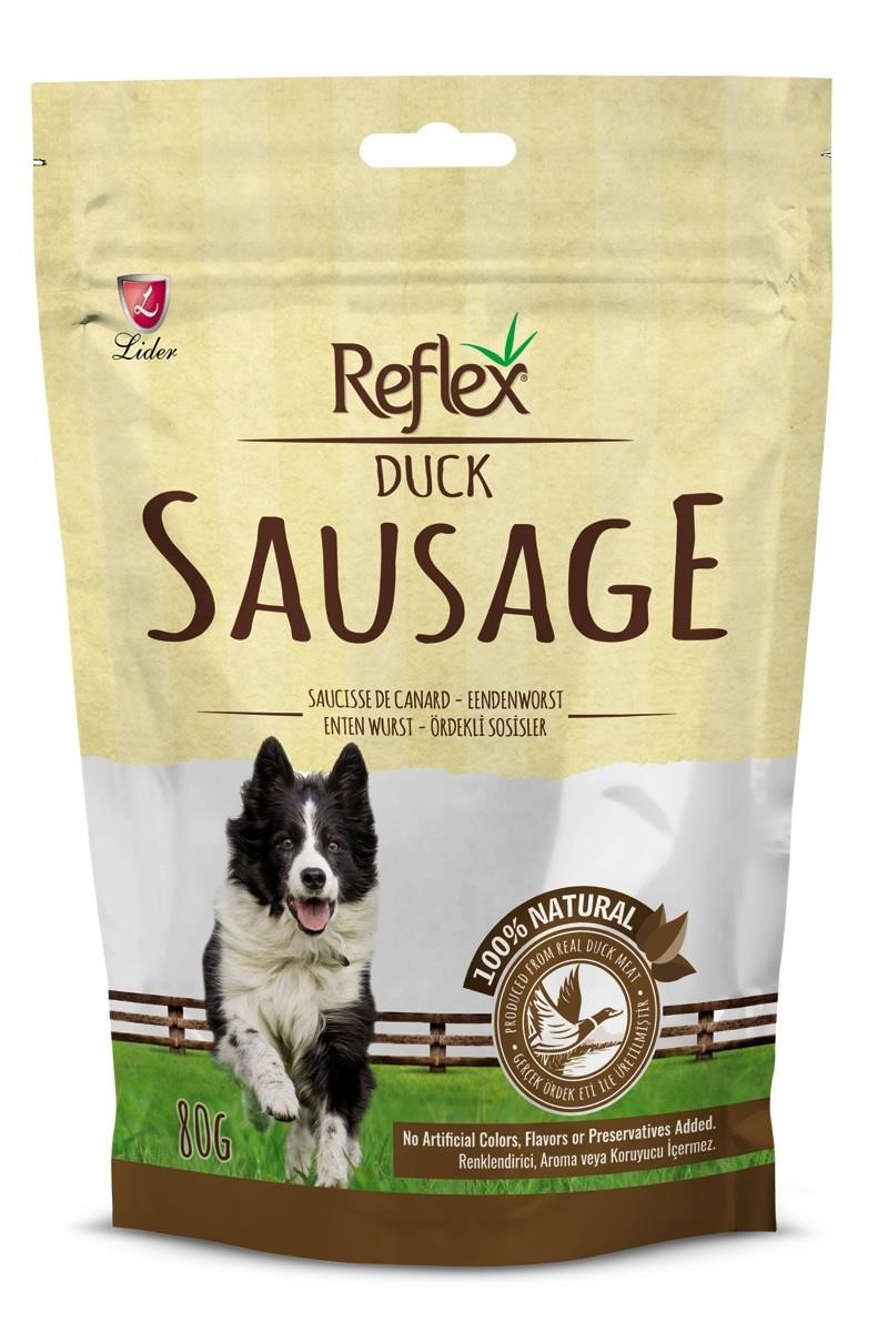 Reflex Sausage Sosis Ördekli Köpek Ödül Çubukları 80 Gr