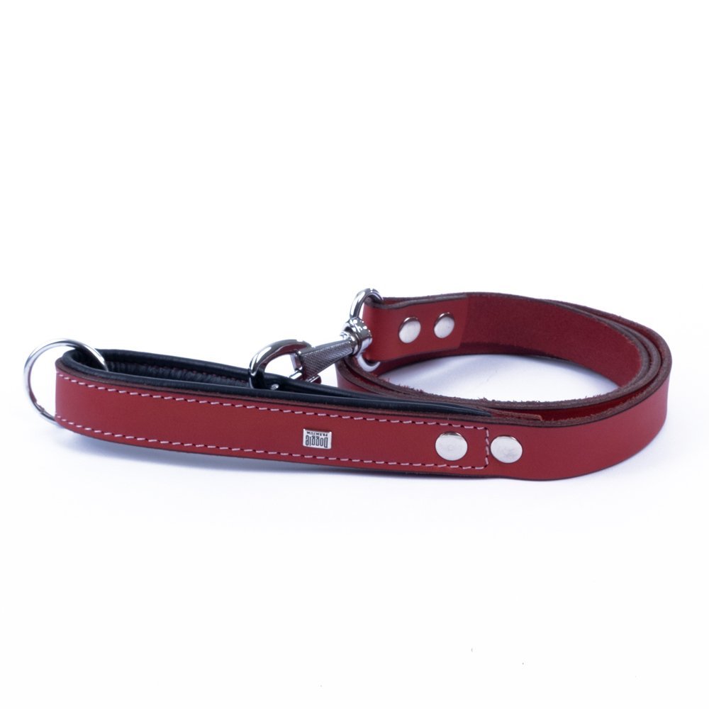 Doggie Firstclass Gerçek Deriden El Yapımı Köpek Gezdirme Kayışı 2.5x120 Cm Kırmızı