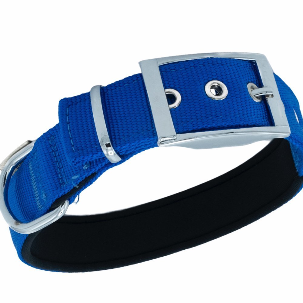 Doggie Elit Dokumadan El Yapımı Köpek Boyun Tasması 3x42-50 Cm Royal Mavi