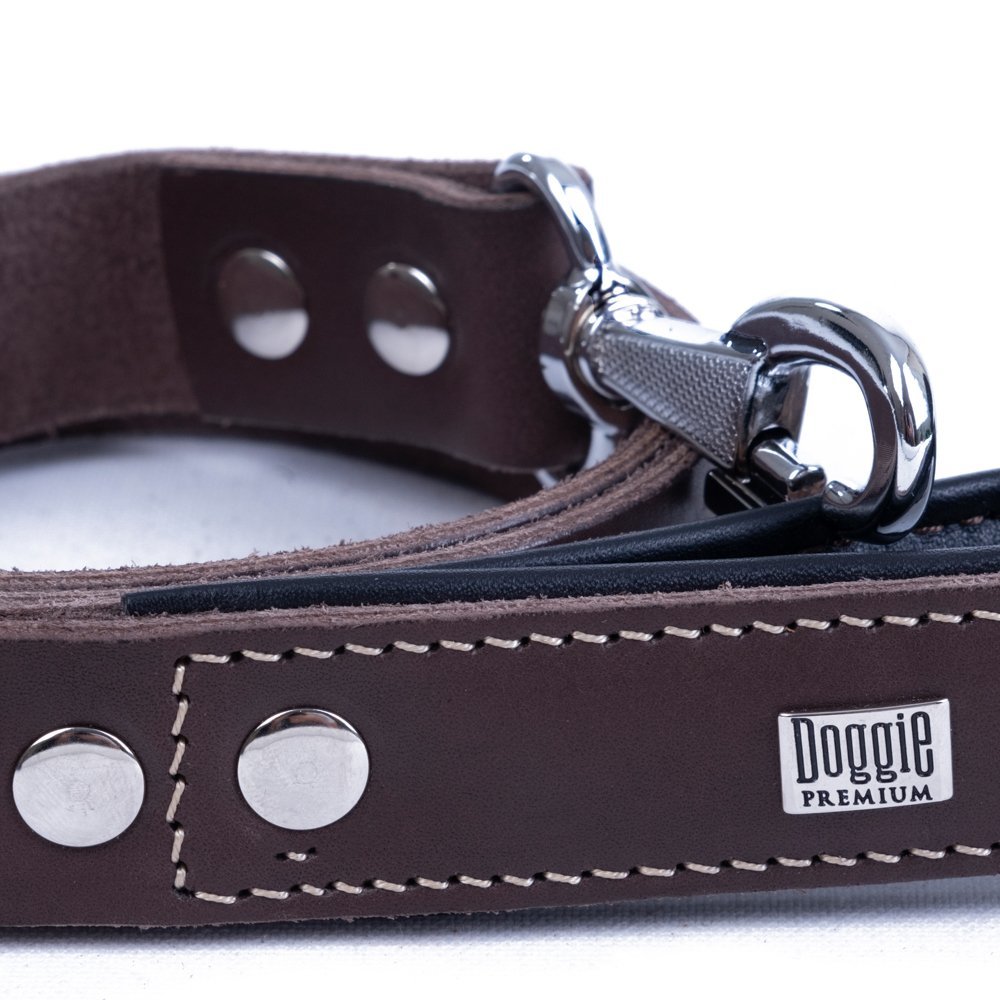 Doggie Firstclass Gerçek Deriden El Yapımı Köpek Gezdirme Kayışı 3x100 Cm Kahverengi