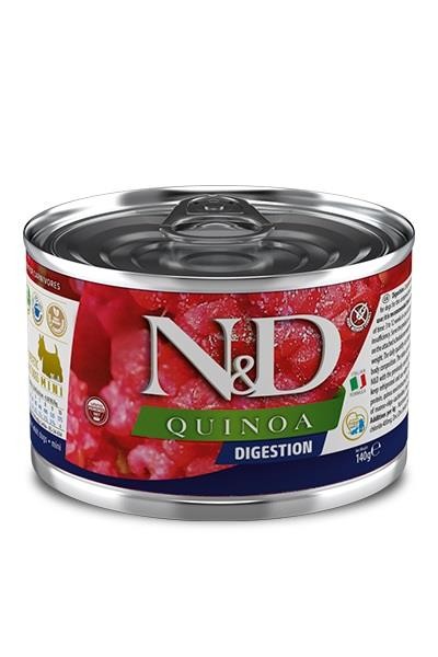 N&D Quinoa Tahılsız Mini Irk Digestion Kuzu Etli Köpek Konservesi 140 Gr