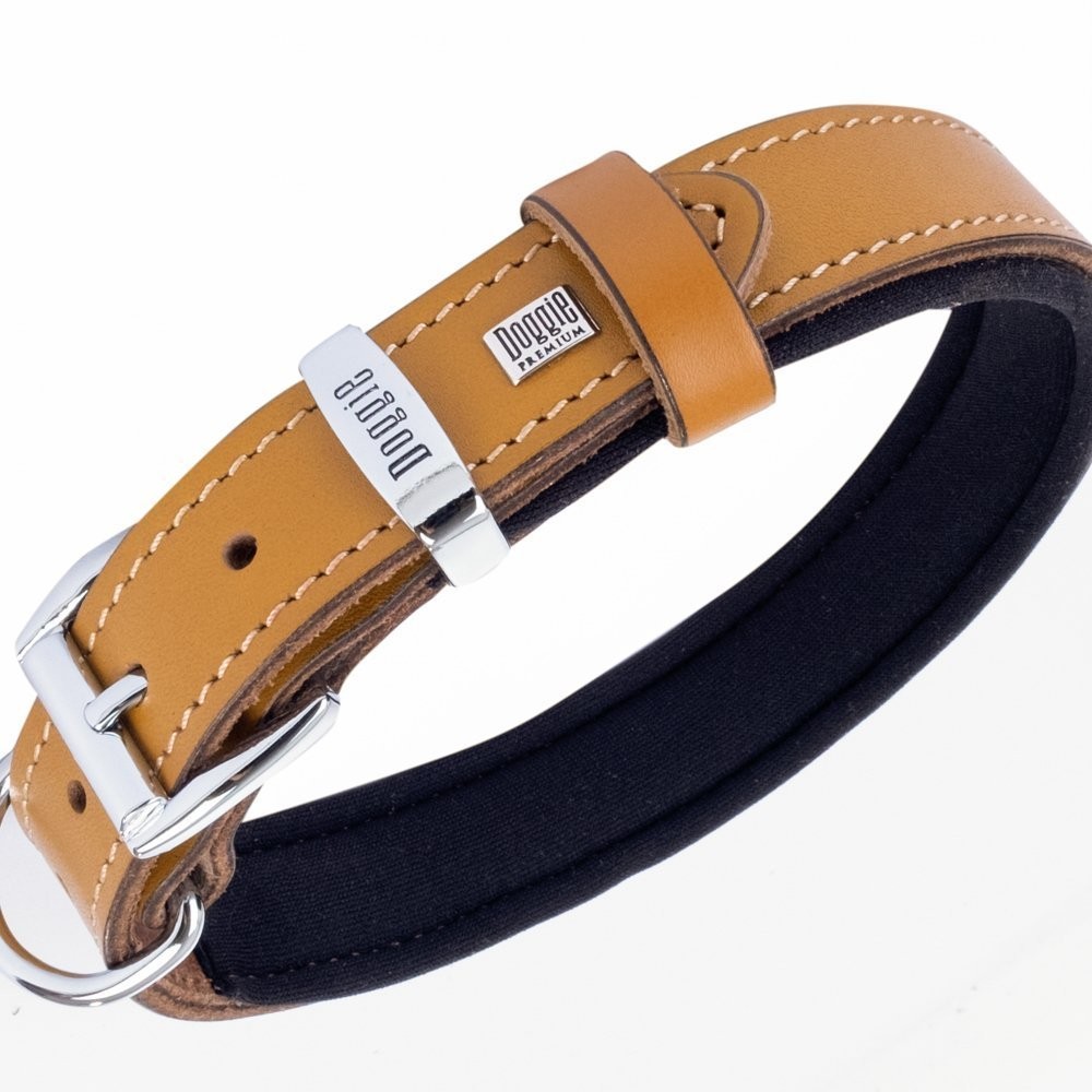 Doggie Deri Kemik Desenli Boyun Tasması M 2.5x37-45 Cm Camel