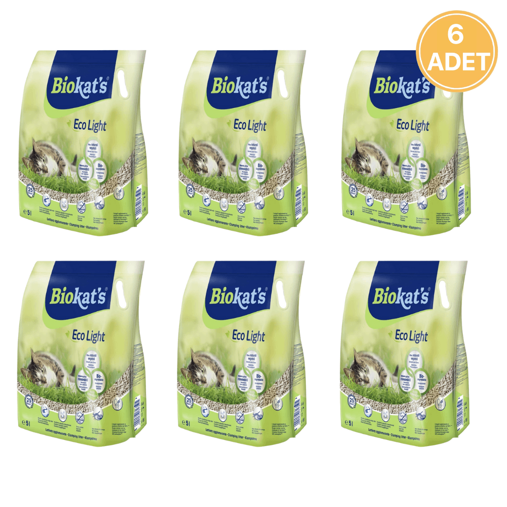 Biokat's Pelet Kedi Kumu Eco Light 5lt (6 Adet)