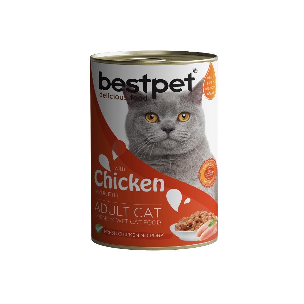 Bestpet Tavuk Etli Yetişkin Kedi Konservesi 400 Gr