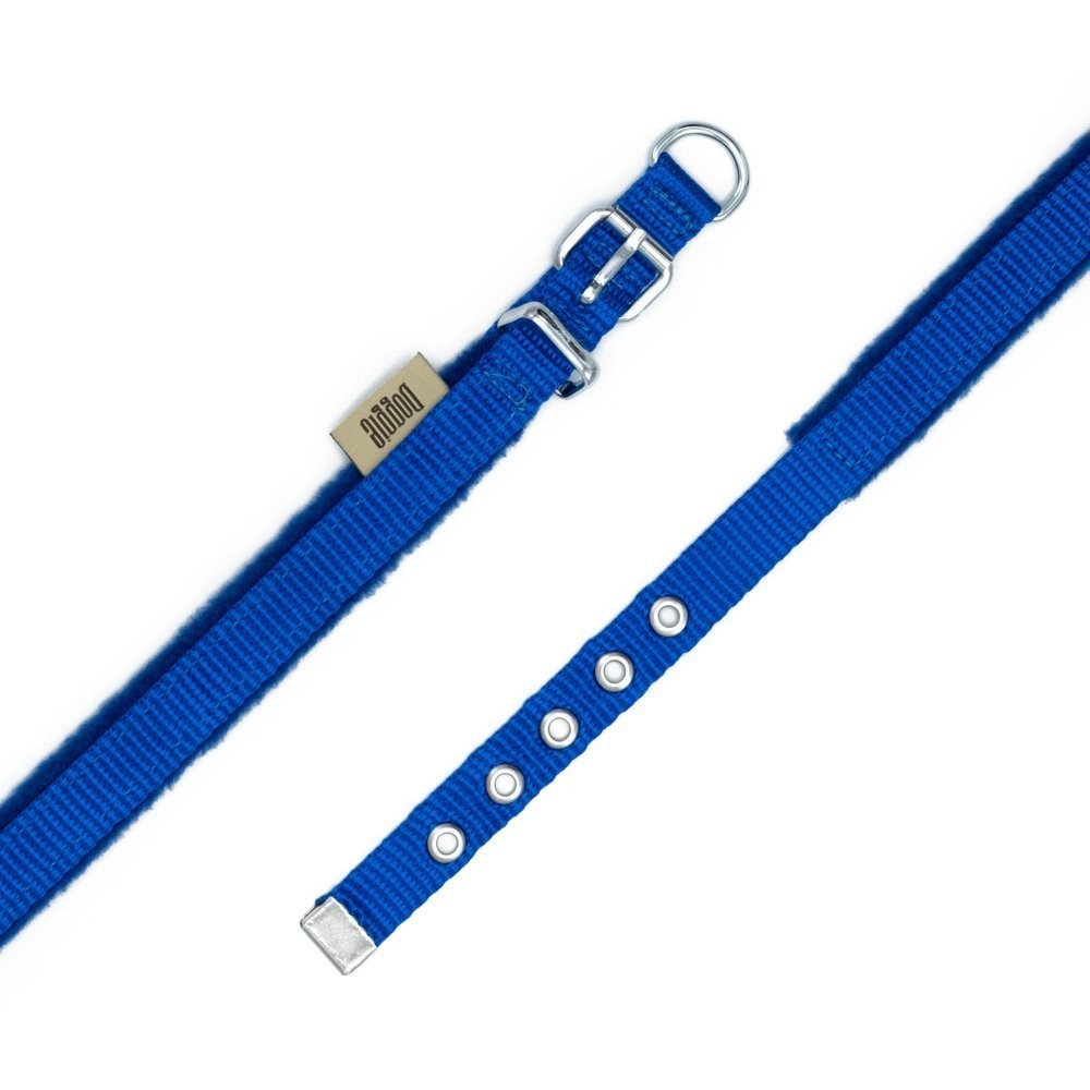 Doggie Polar Dokumadan El Yapımı Köpek Boyun Tasması 1.5x25-30 Cm Royal Mavi