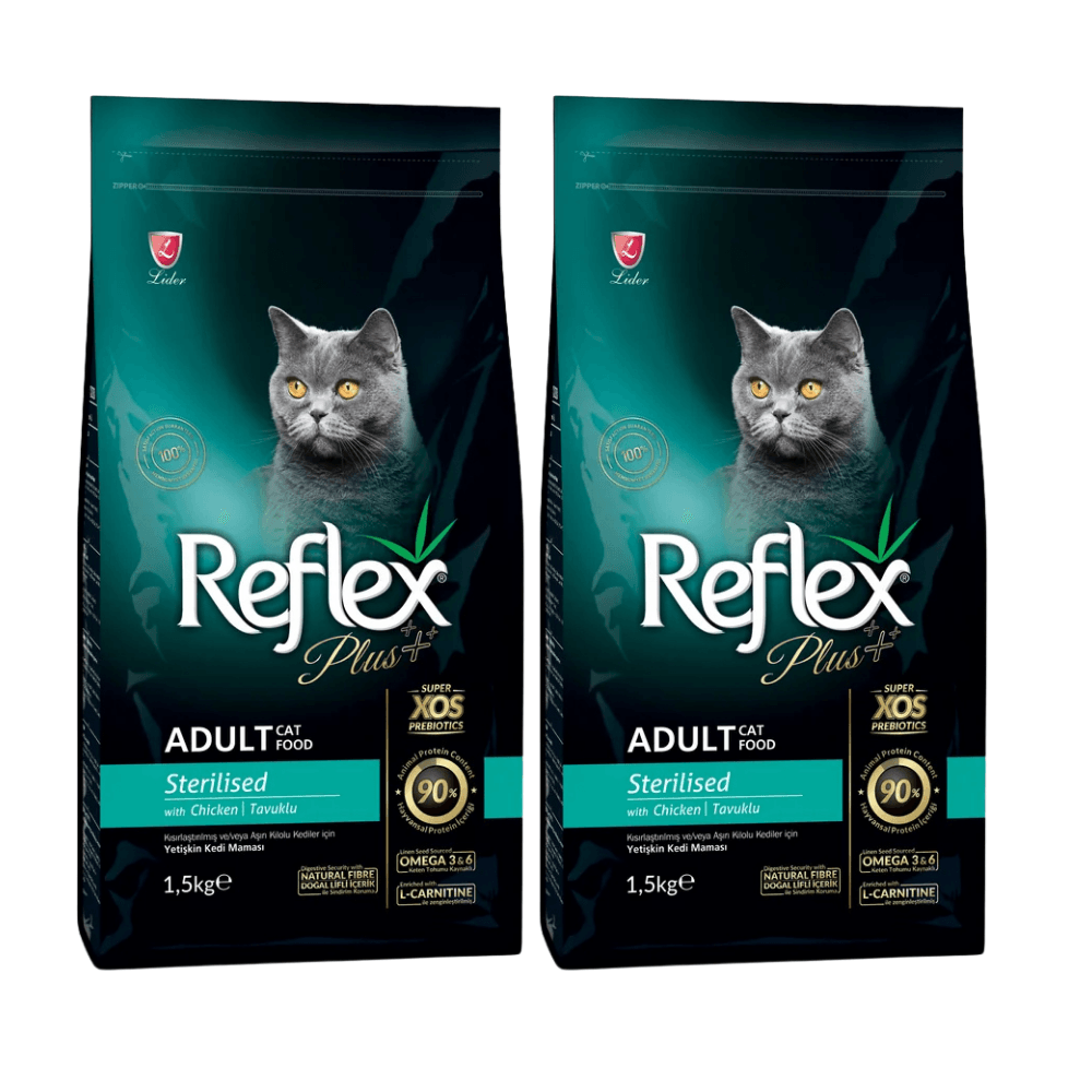 Reflex Plus Tavuk Etli Kısırlaştırılmış Yetişkin Kedi Maması  1.5 Kg (2 Adet)