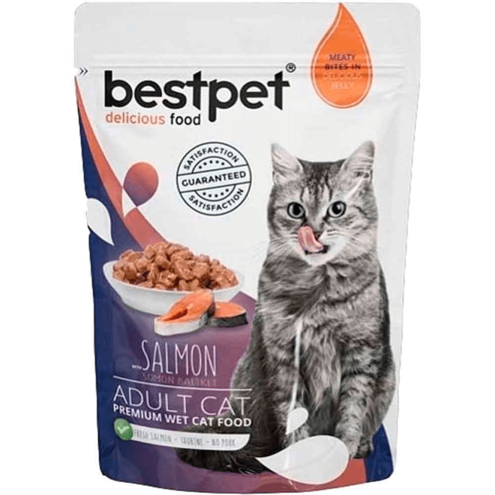 Bestpet Somonlu Jelly Yetişkin Kedi Konservesi 85 Gr