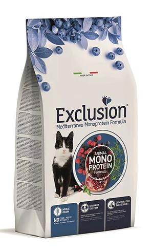 Exclusion Monoprotein Tavuk Etli ve Narlı Düşük Tahıllı Kısırlaştırılmış Kedi Maması 12 Kg
