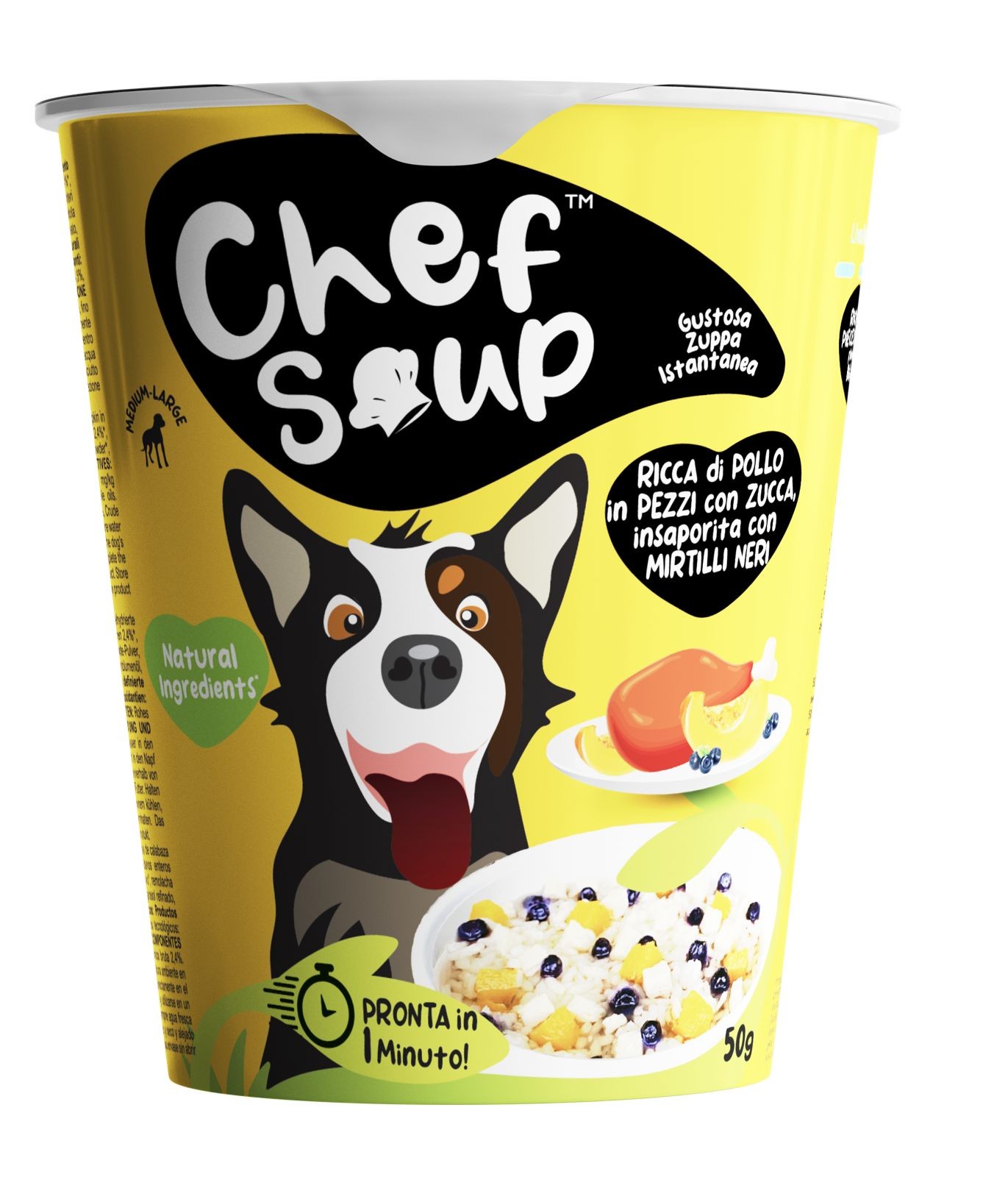 Chef Soup Tavuk, Yaban Mersini Ve Bal Kabaklı Hazır Köpek Çorbası 50 Gr