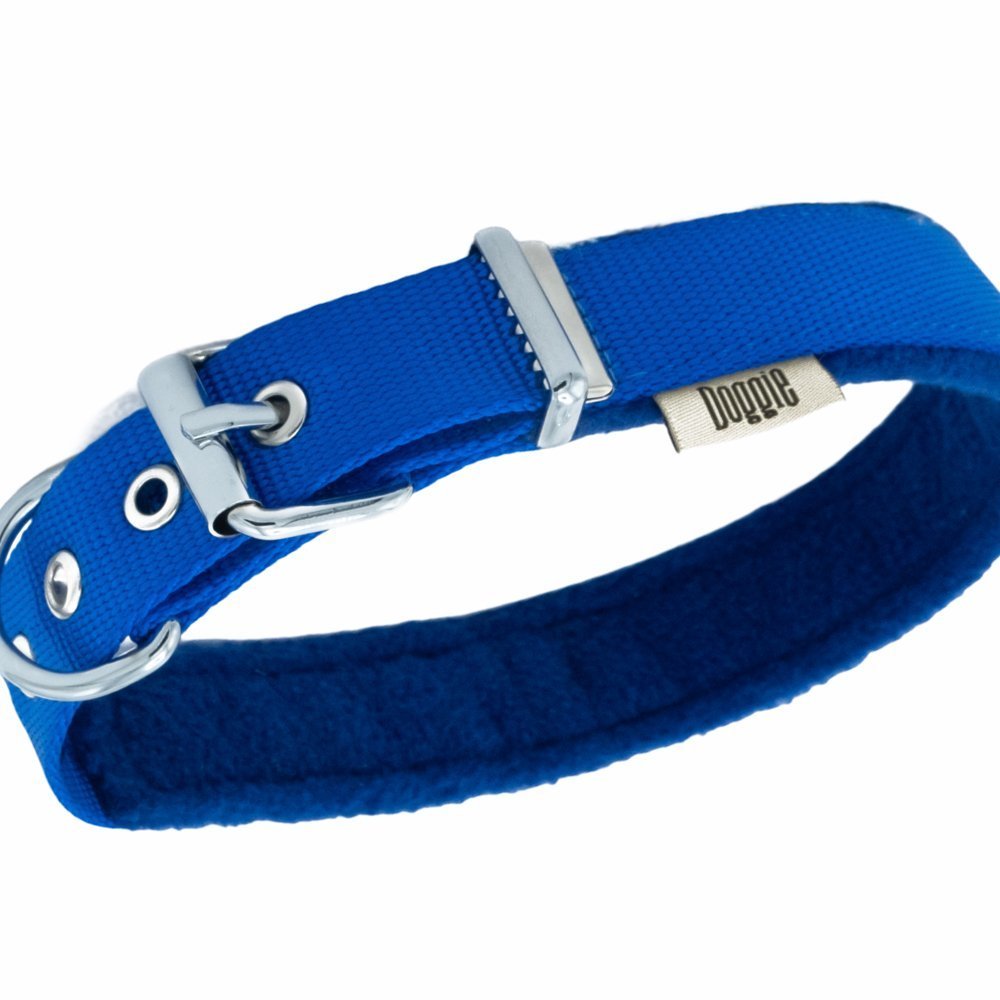 Doggie Polar Dokumadan El Yapımı Köpek Boyun Tasması 2.5x42-50 Cm Royal Mavi