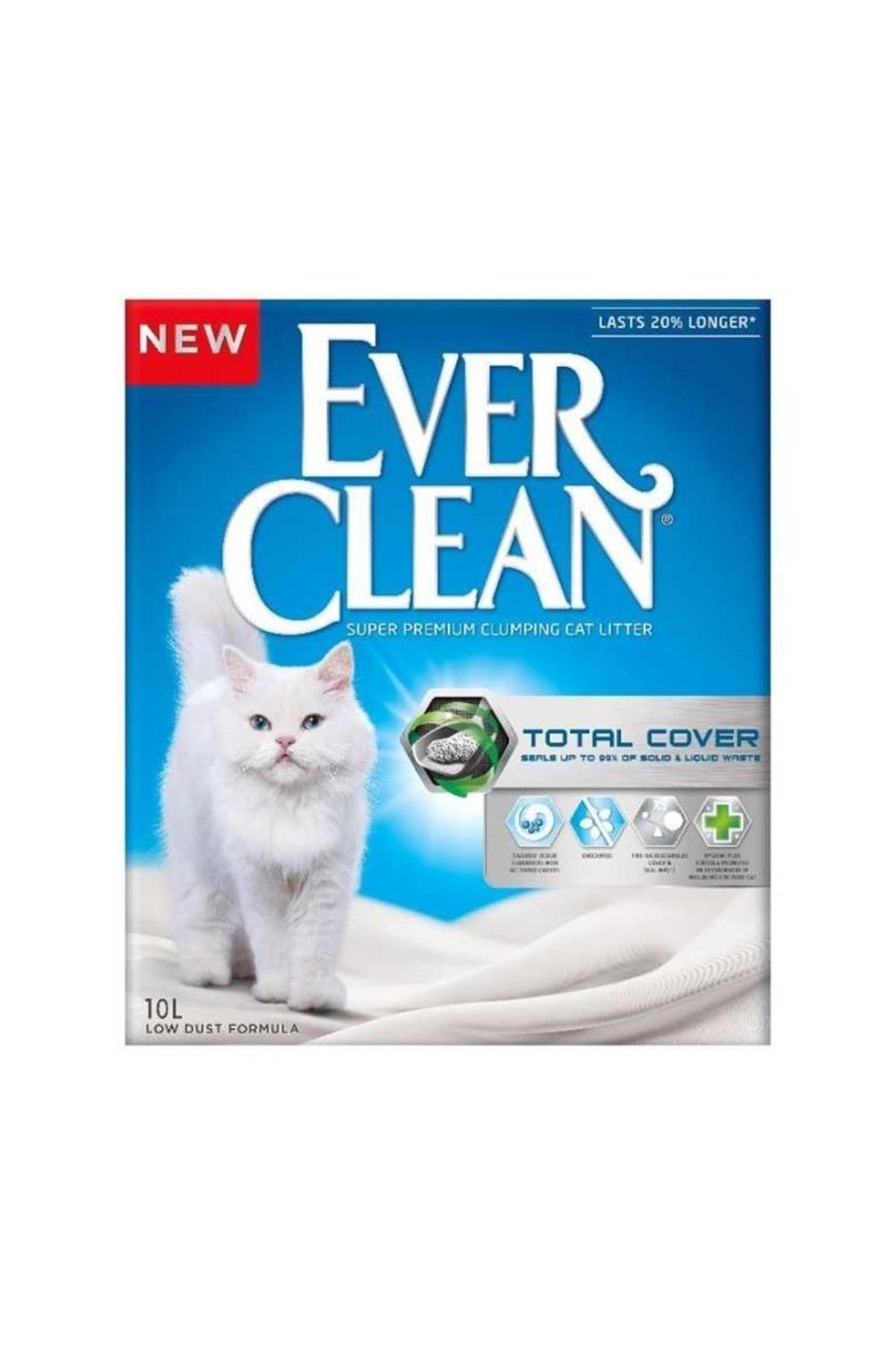 Ever Clean Total Cover Uzun Ömürlü Topaklanan Kedi Kumu 10 Lt